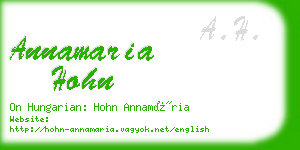 annamaria hohn business card